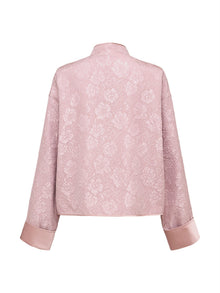 Silk Jacquard Chinese Style Jacket | Purple