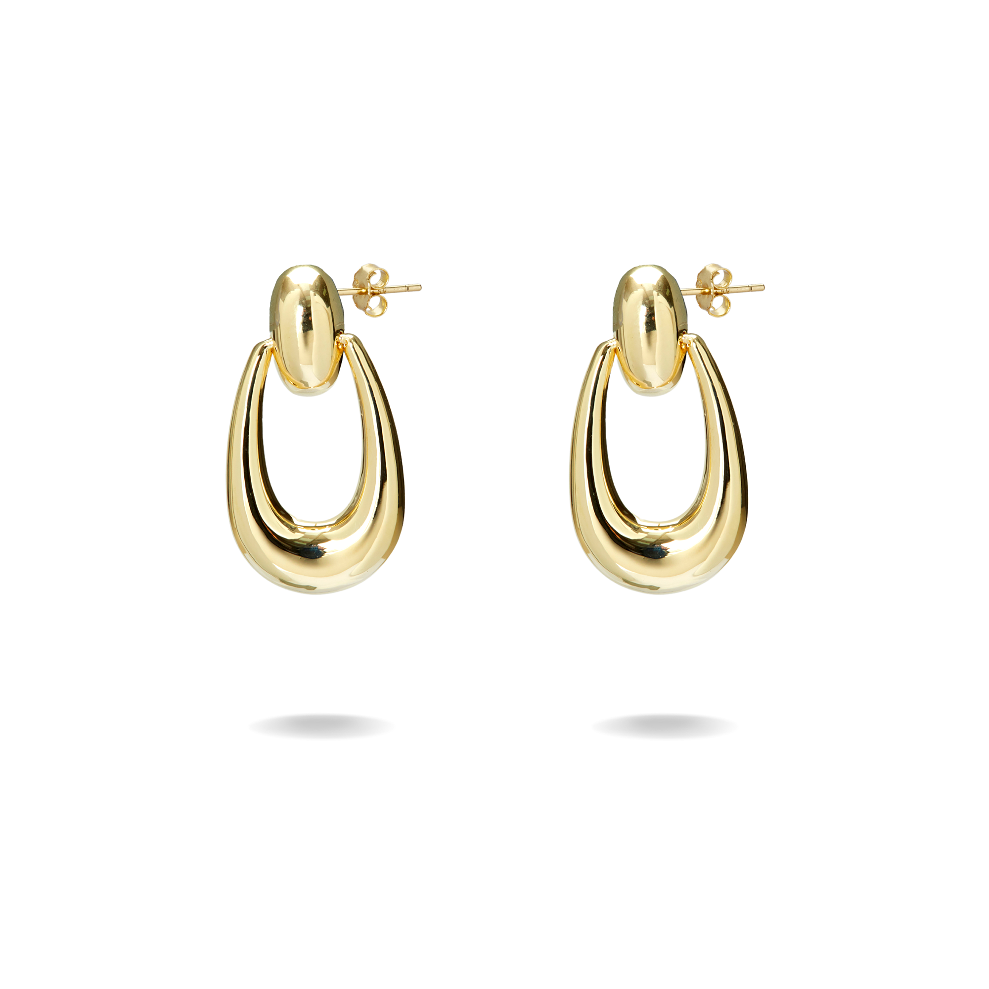 The Graduated Door Knocker Earring | 18K Yellow Gold-Plated