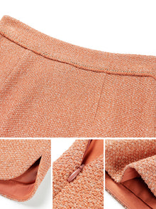 Fragrant Style Tweed Skirt | Orange