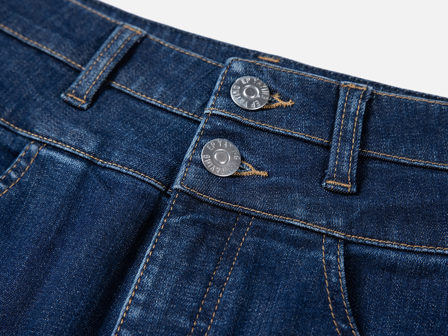 High-waisted Springy Pants | Blue
