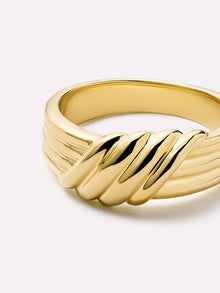 Lydia Band Ring | 14K Gold on Brass