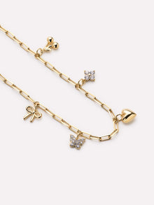 The Everyday Charm Necklace | 14K Gold on Brass | Cubic Zirconia