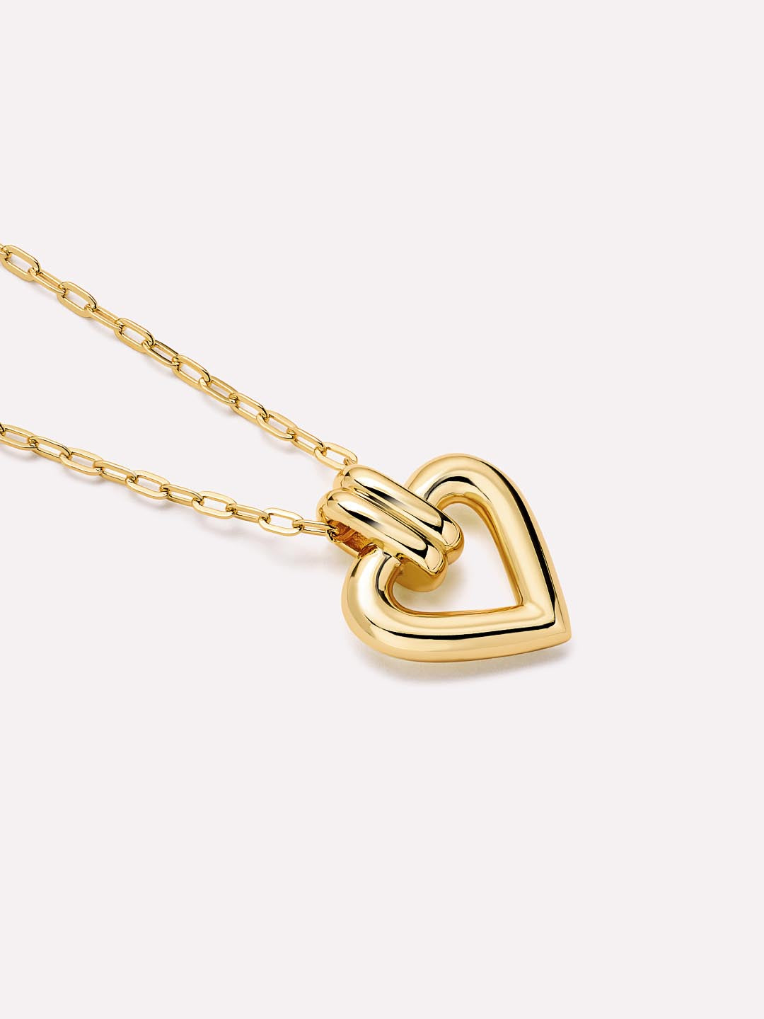 14K Gold Plated Lobster Clasp Heart Valentines Day Pendant Necklaces For Women Ana Luisa Ilie