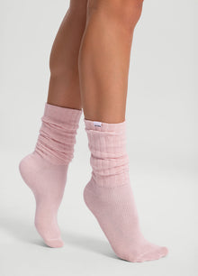 Unisex Cotton Slouch Socks | Ballet Pink