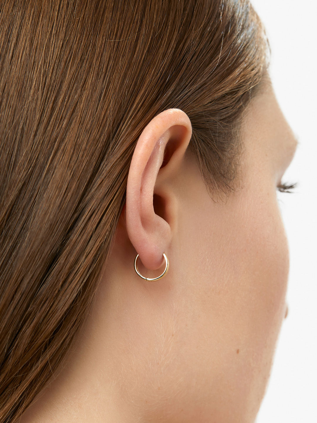 Bold Huggie Hoop Earrings | 10K Solid Gold