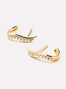 Diamond Flame Studs | 10K Solid Gold | 0.10 CTW Diamonds