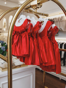 Holly Red Amad Satin Ceremony Dress - Petite Maison Kids