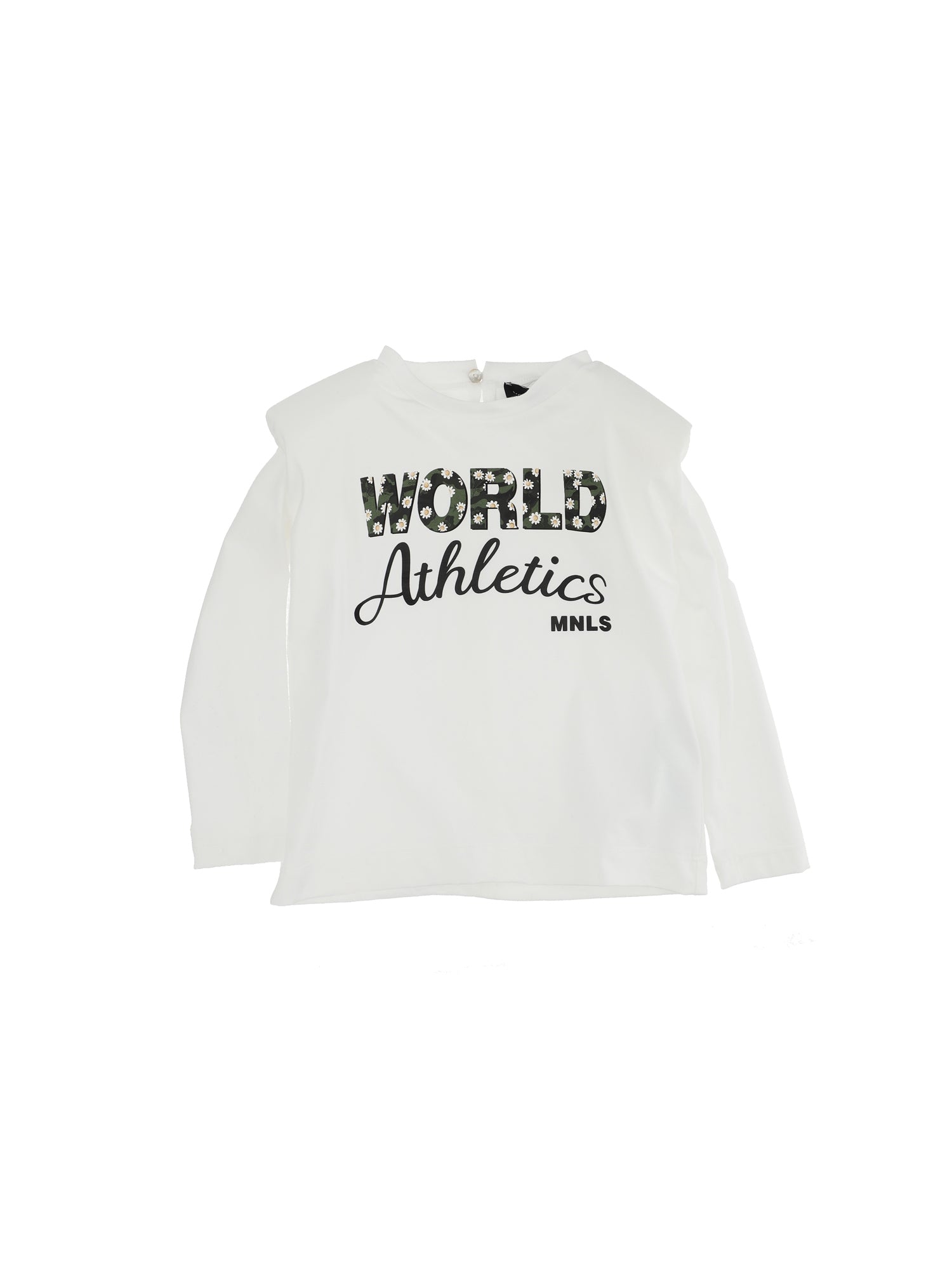 Girls | Padded Shoulder Jersey T-Shirt | Cream