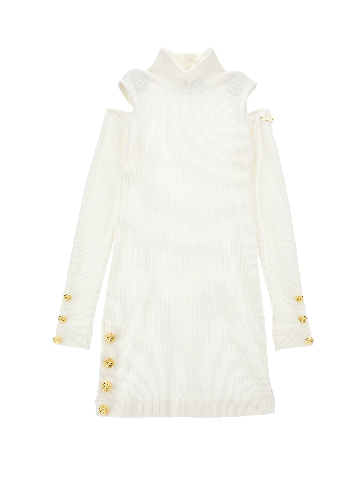 Girls | Viscose Ribbed Minidress | Cream