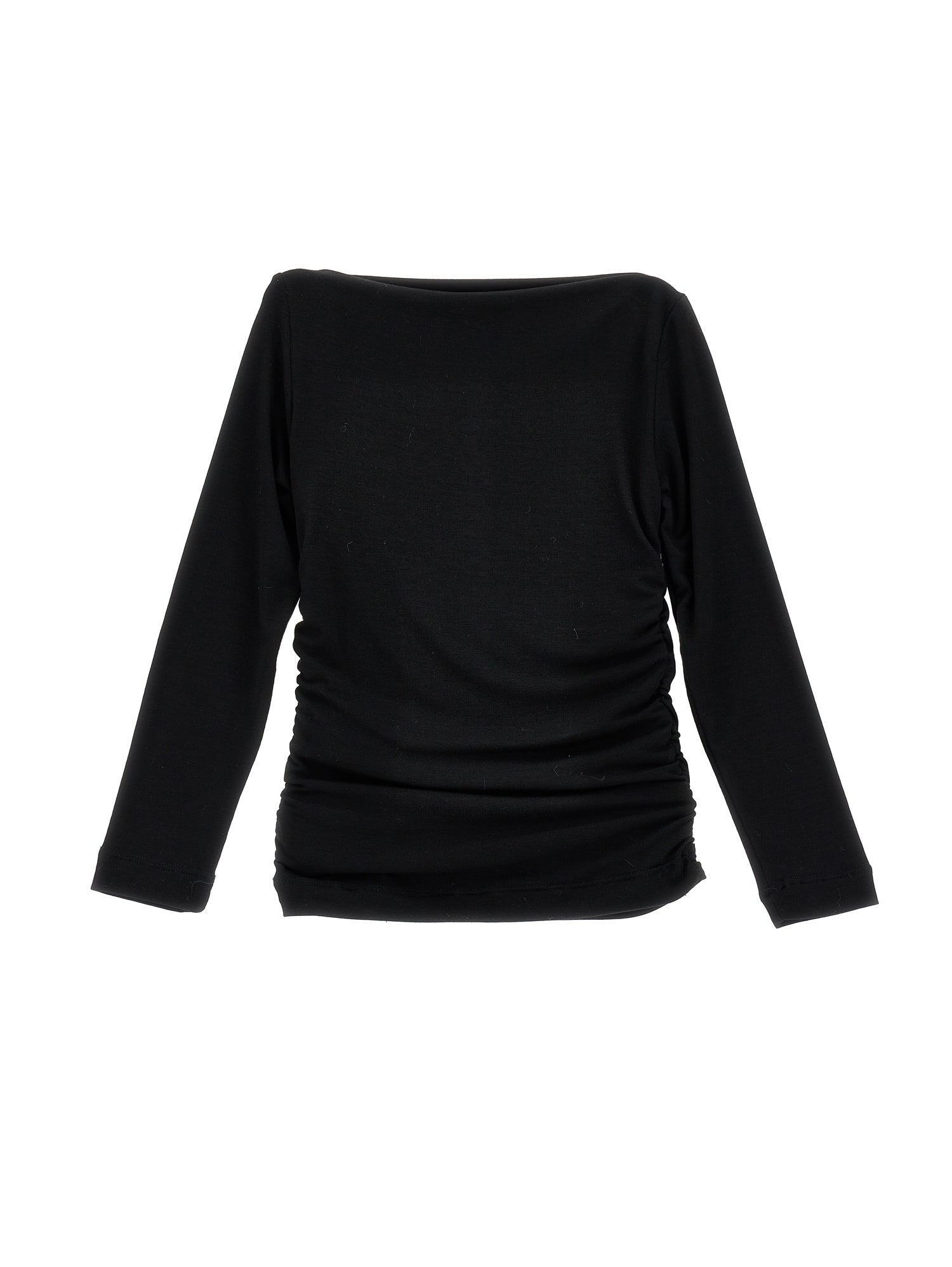 Girls | Draped Viscose T-Shirt | Black