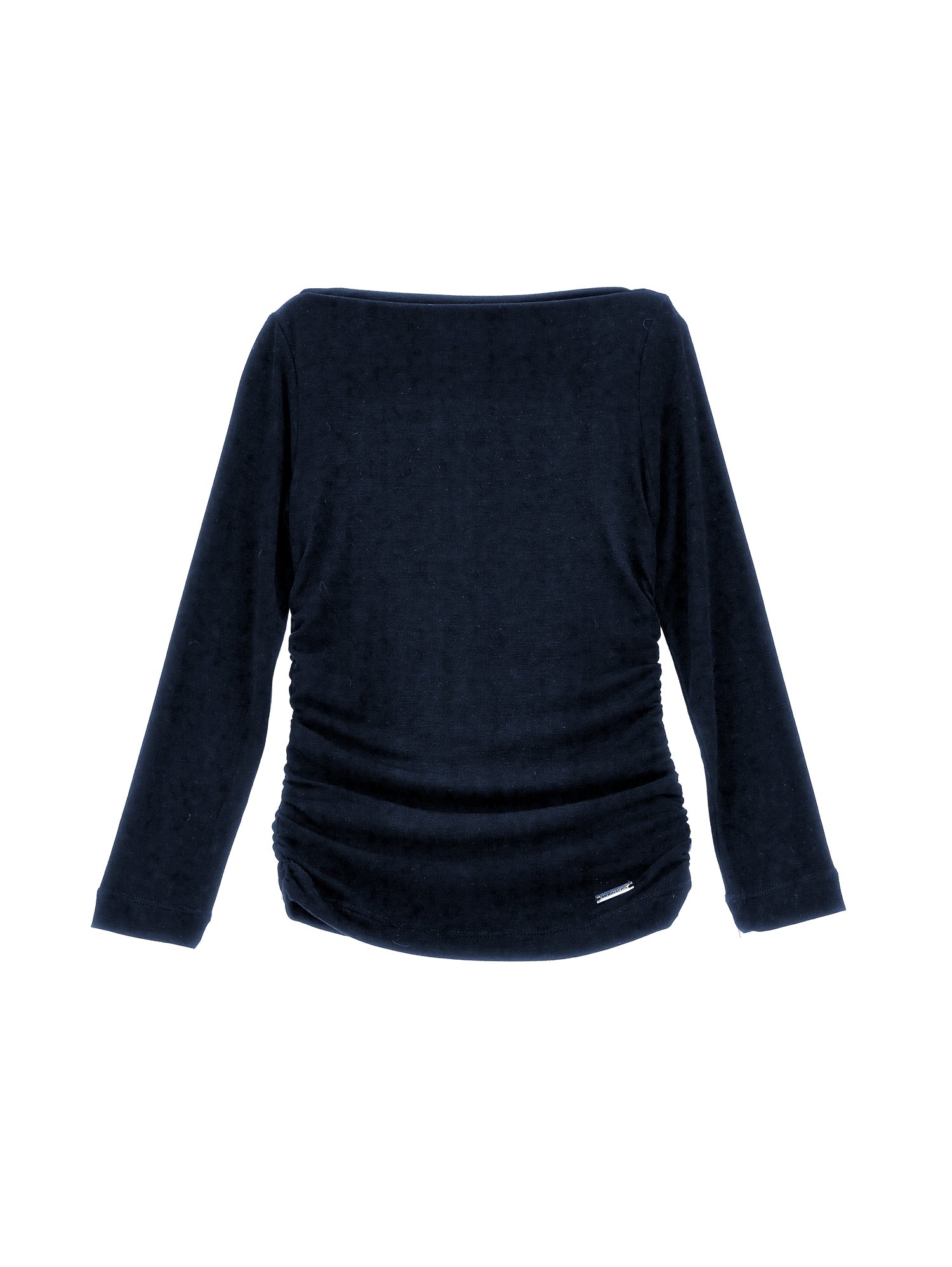 Girls | Draped Viscose T-Shirt | Navy Blue