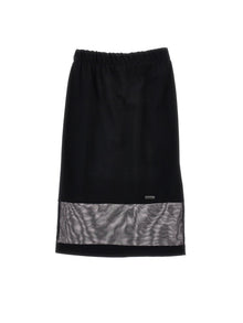 Girls | Viscose Longuette Skirt | Black