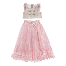 Baby Girls | Molly Tweed Top and Lace Skirt Set | Pink