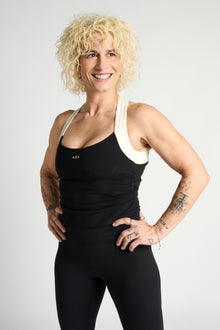 437 | The Sculpt Tank | Black And Creme