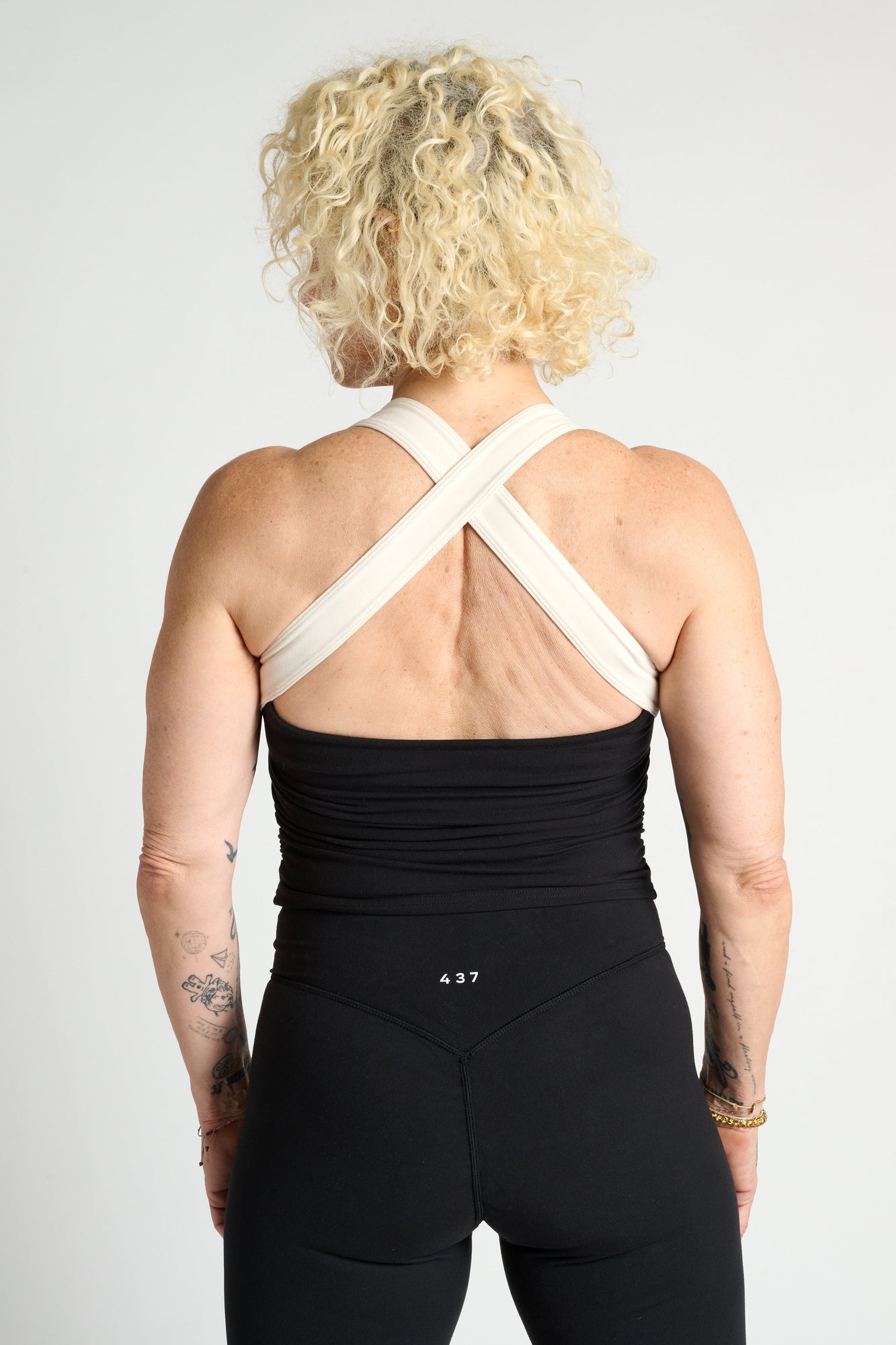 437 | The Sculpt Tank | Black And Creme