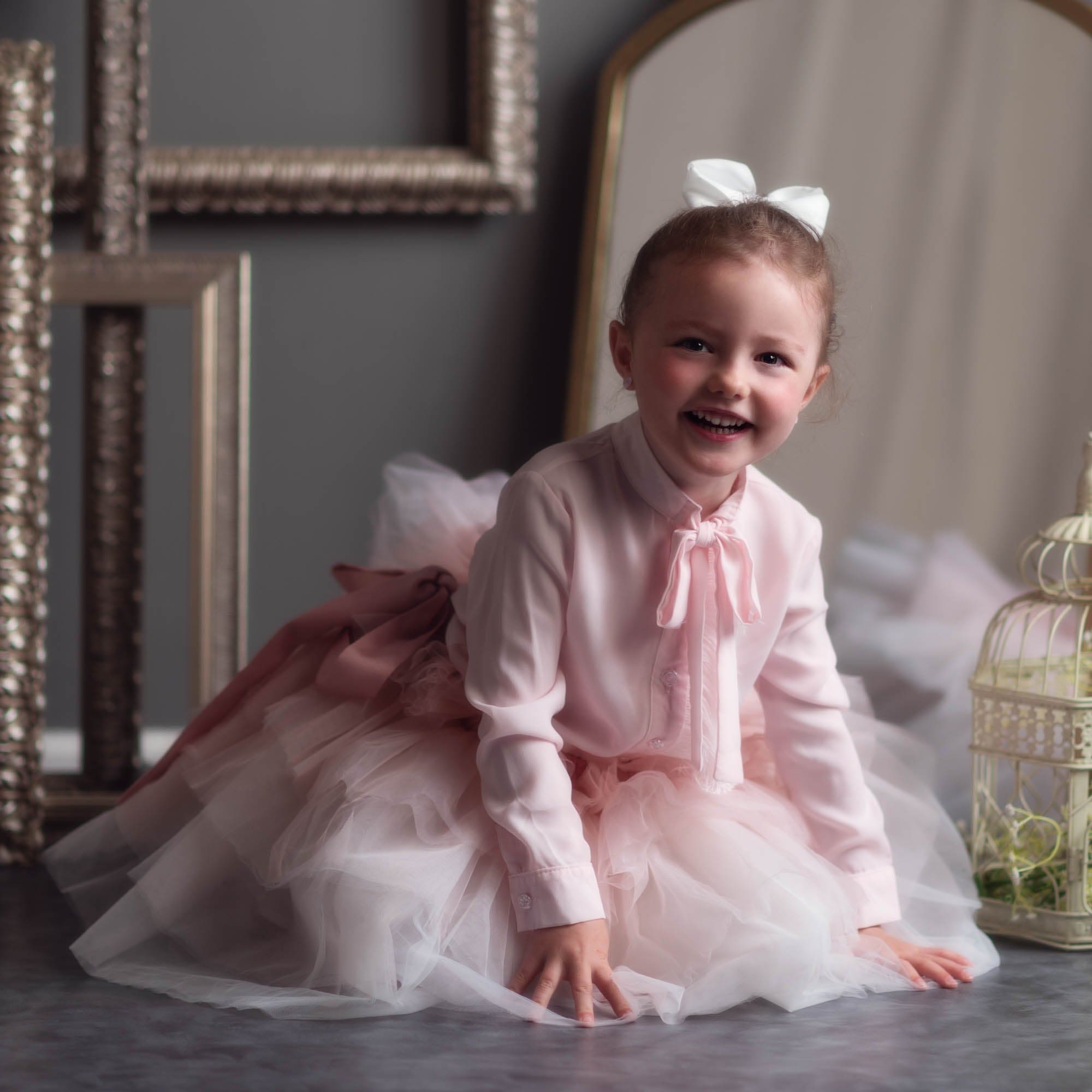 Baby Girls | Crepe Fringe Blouse | Pink