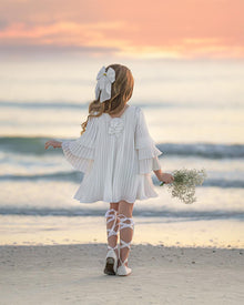 Baby Girls | Sienna Pleated Dress | White
