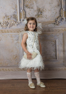 Baby Girls | Olivia Feather Dress | White