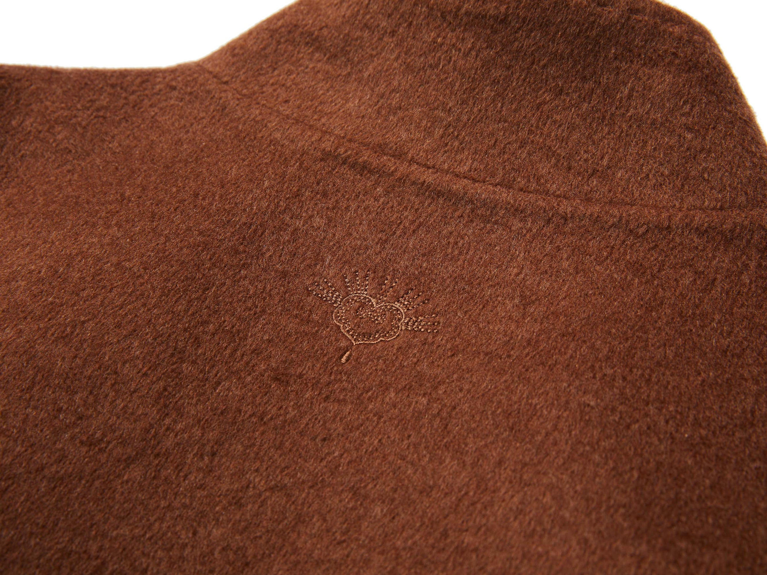 Two-Tone Wrap Coat | Brown/Beige