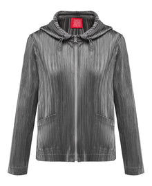 Sporty Hooded Jacket | Grey