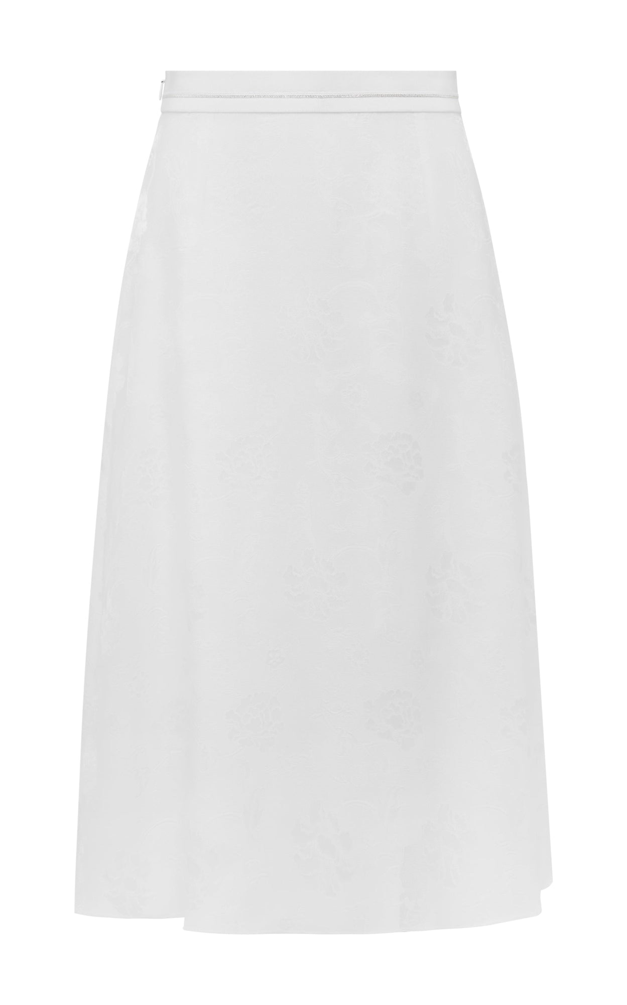 A-Line Midi Skirt | White