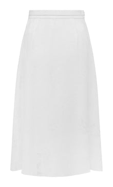 A-Line Midi Skirt | White