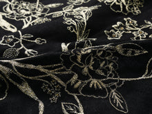 Embroidered Cashmere Shawl | Black