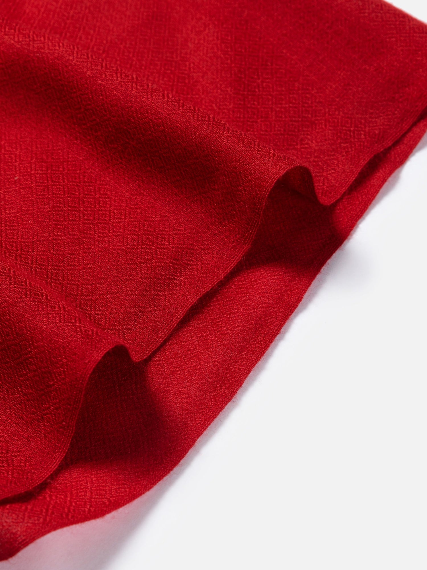 Embroidered Cashmere Shawl | Red