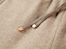 High-waisted Knit Straight Leg Pants | Camel
