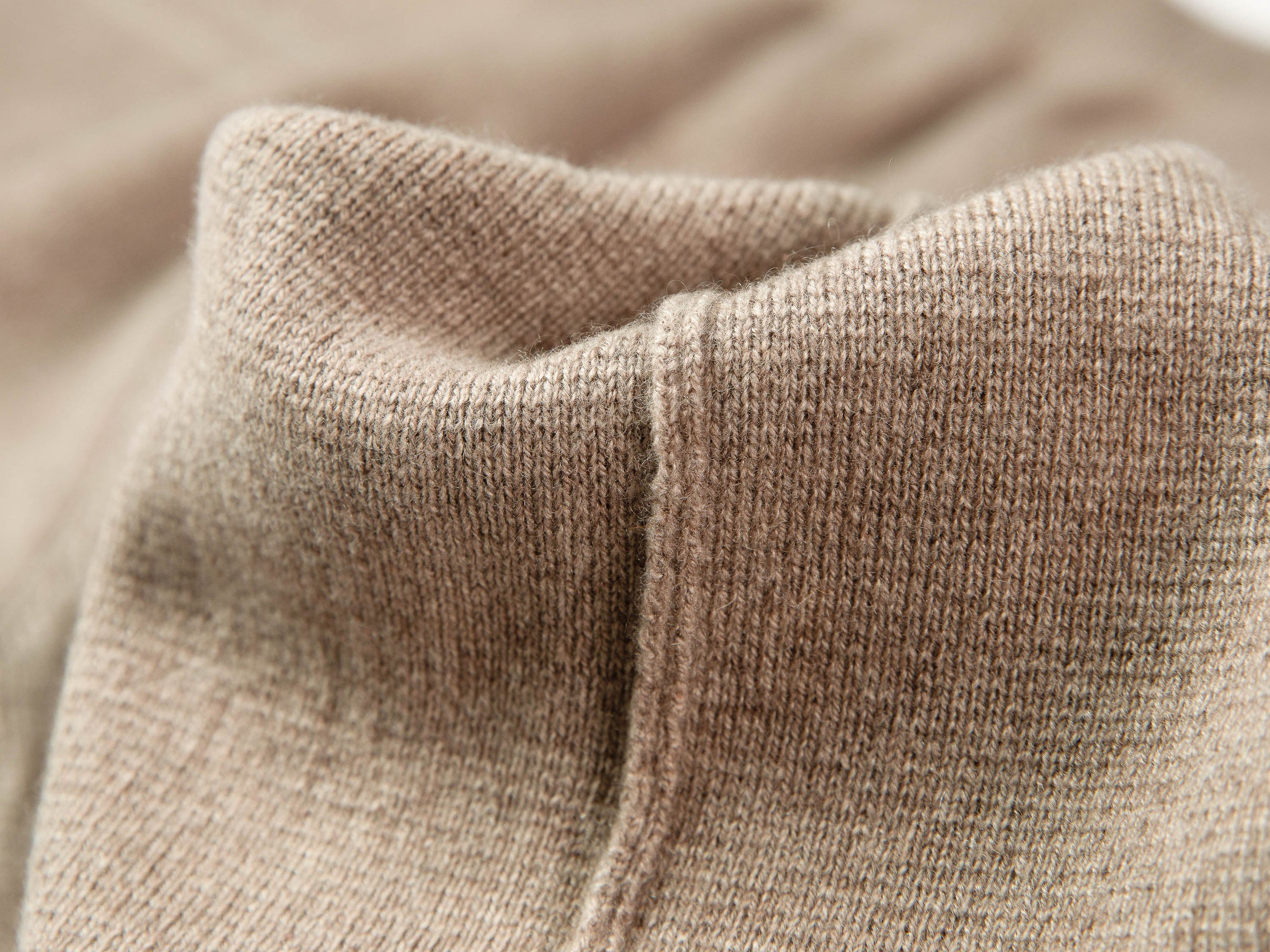 High-waisted Knit Straight Leg Pants | Camel