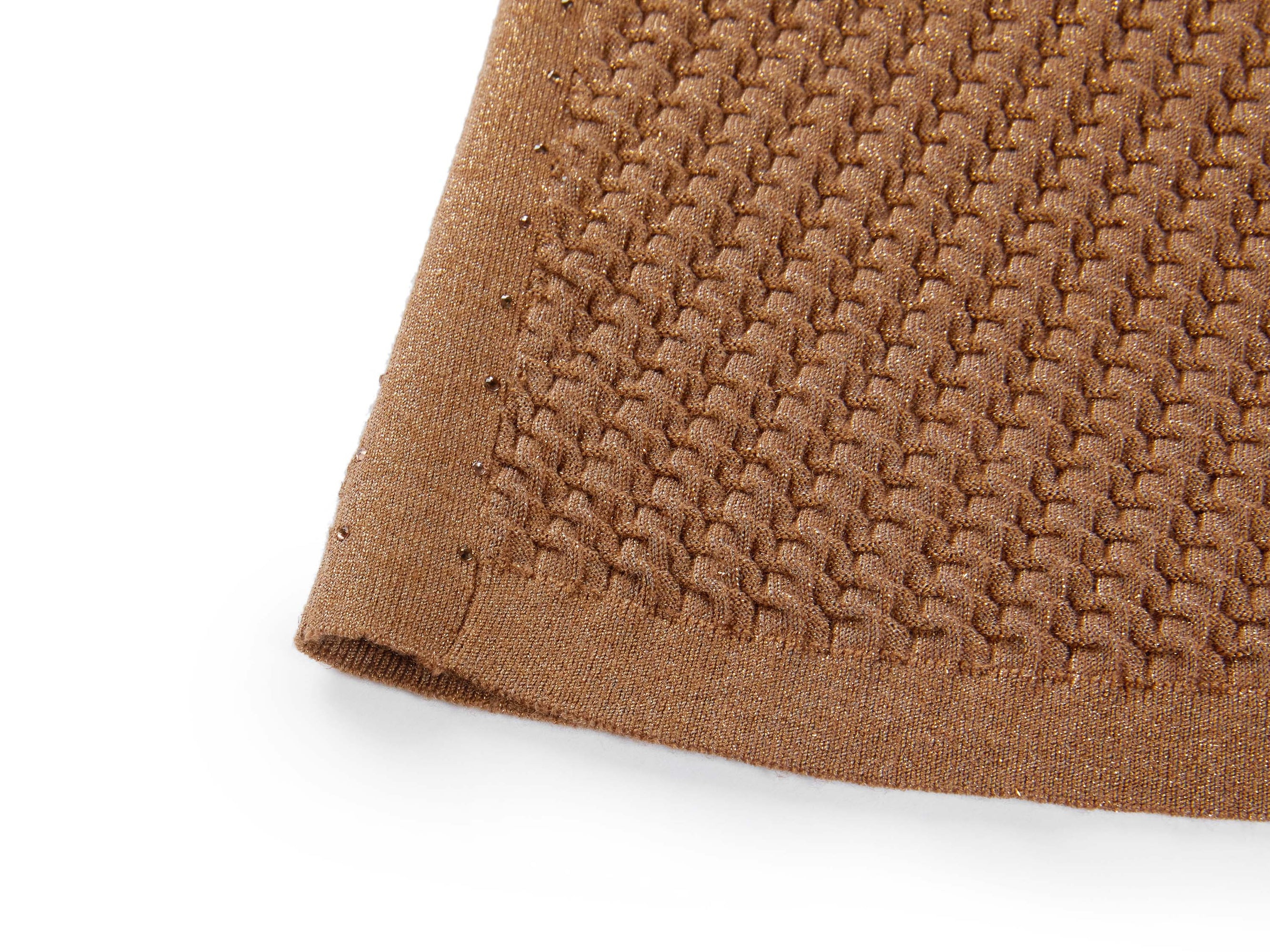Long Sleeve Turtleneck Knit Top | Brown