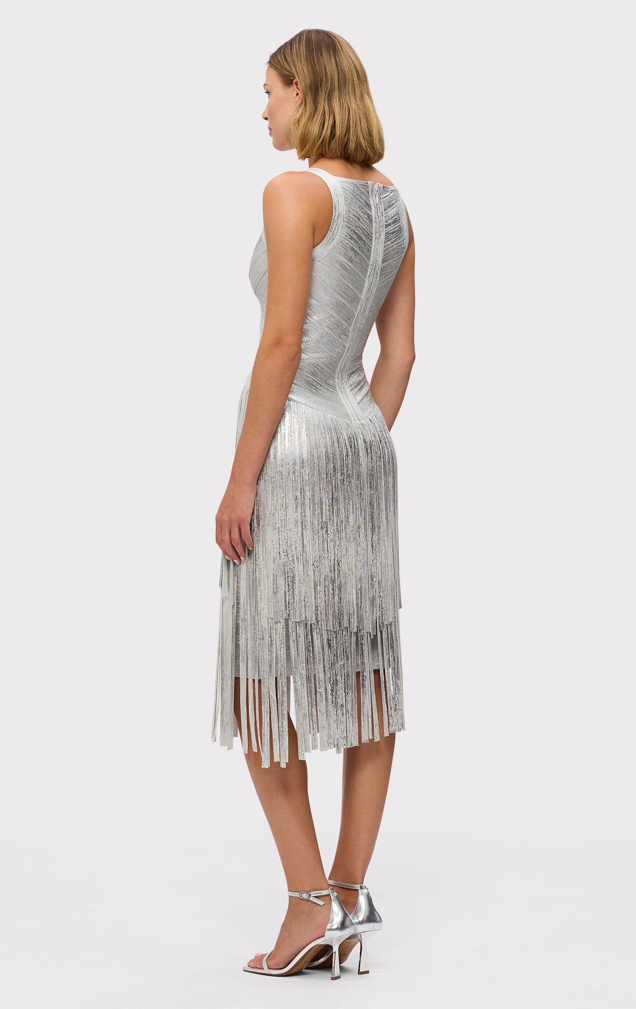 The Metallic Mischa Dress | Silver Foil