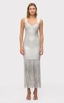 The Metallic Alba Gown | Silver Foil