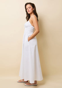 Lolita Dress Optic White - Solid & Striped