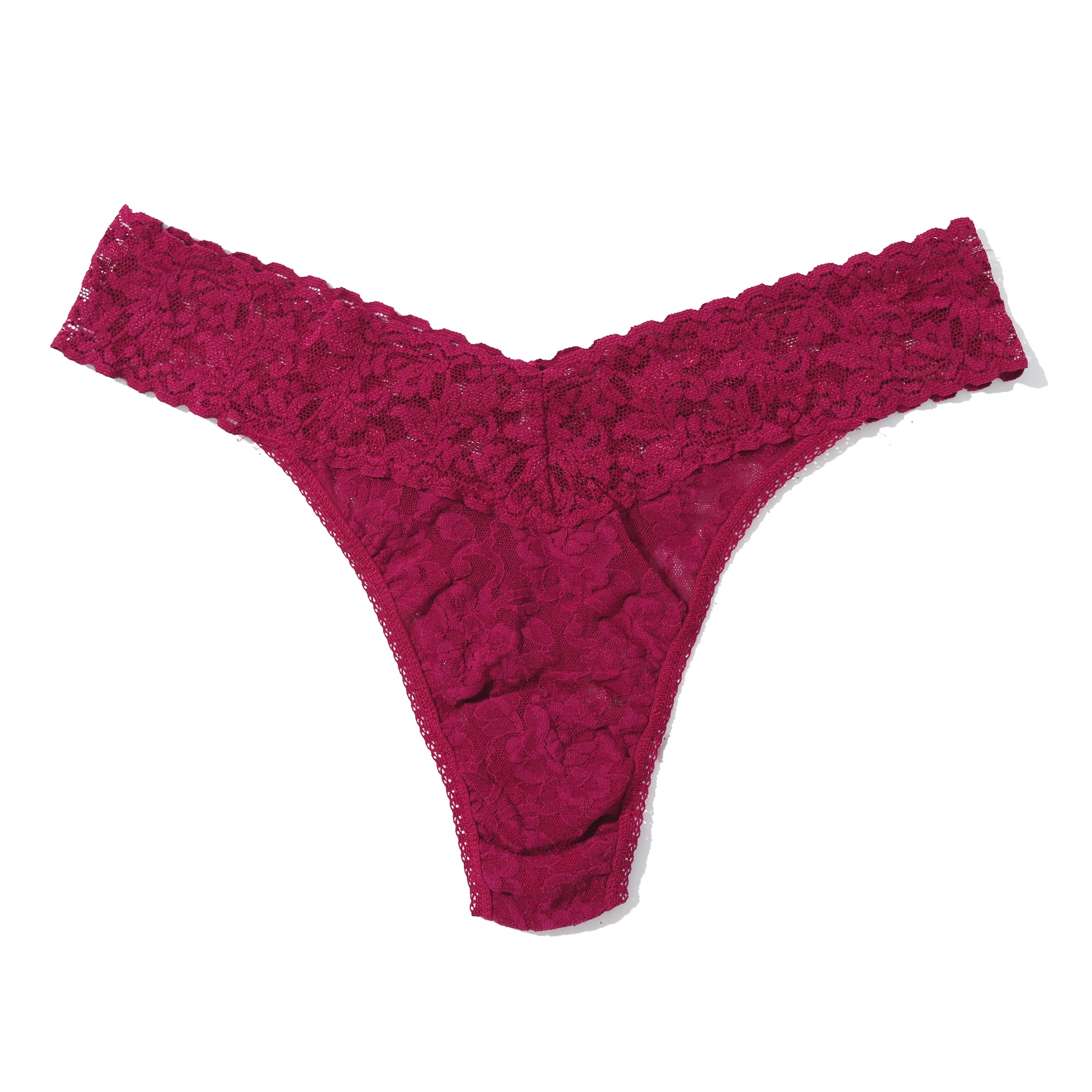 Signature Lace Original Rise Thong | Bright Amethyst Pink