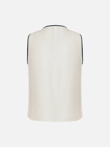 Pleated Vest | Beige