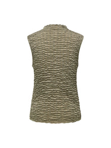 Slim-Fit Turtleneck Sleeveless Base Layer Top | Green