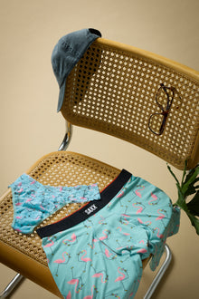 Signature Lace Original Rise Thong & Saxx Boxer Brief | Drinko Flamingo