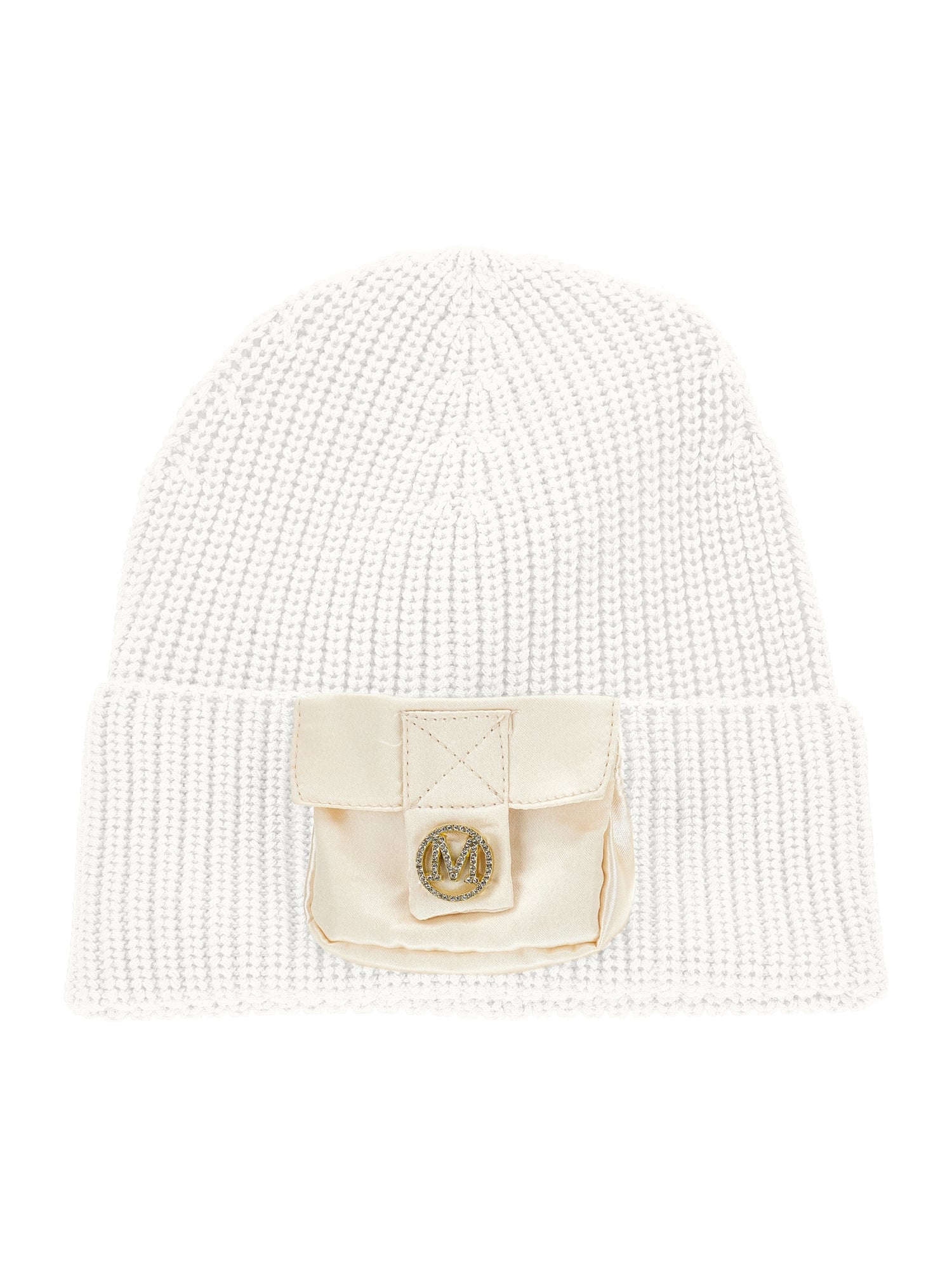 Girls | Hat With Satin Pocket | Cream