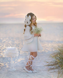 Baby Girls | Sienna Pleated Dress | White