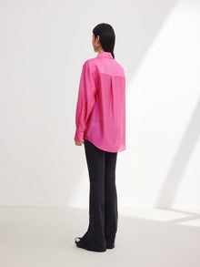 Loose Straight Large Version Shirt | Rose Red