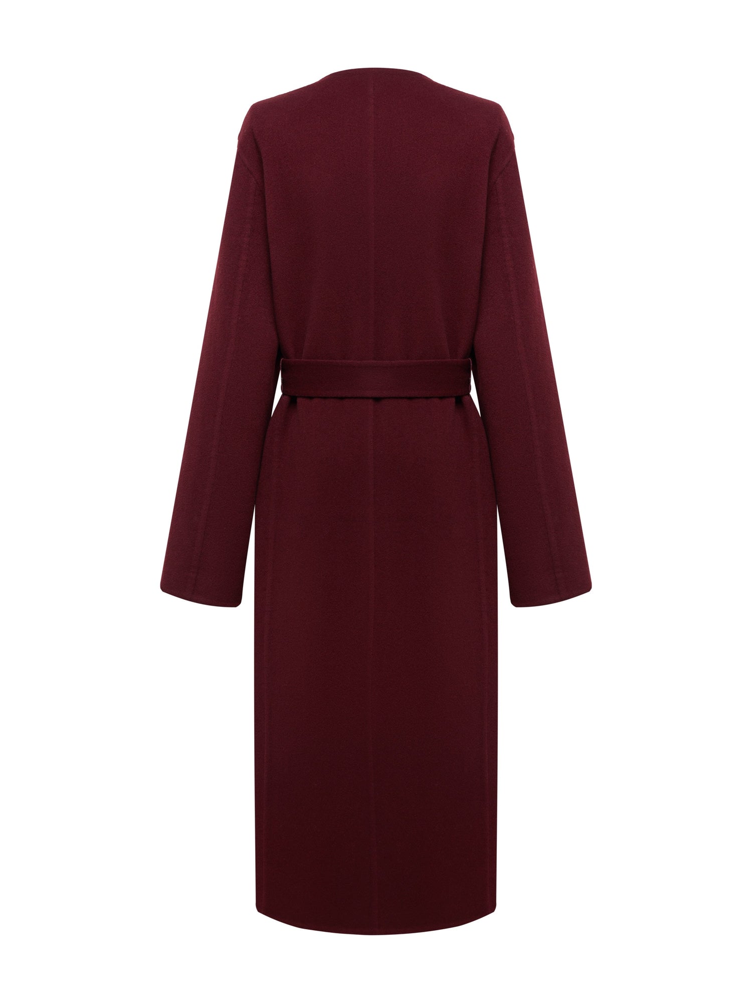 Pure Cashmere Coat | Wine Red