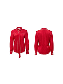 Lace-up Shirt | Red