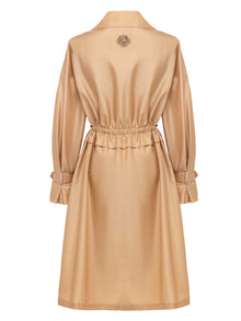 Mulberry Long Trench Coat | Khaki