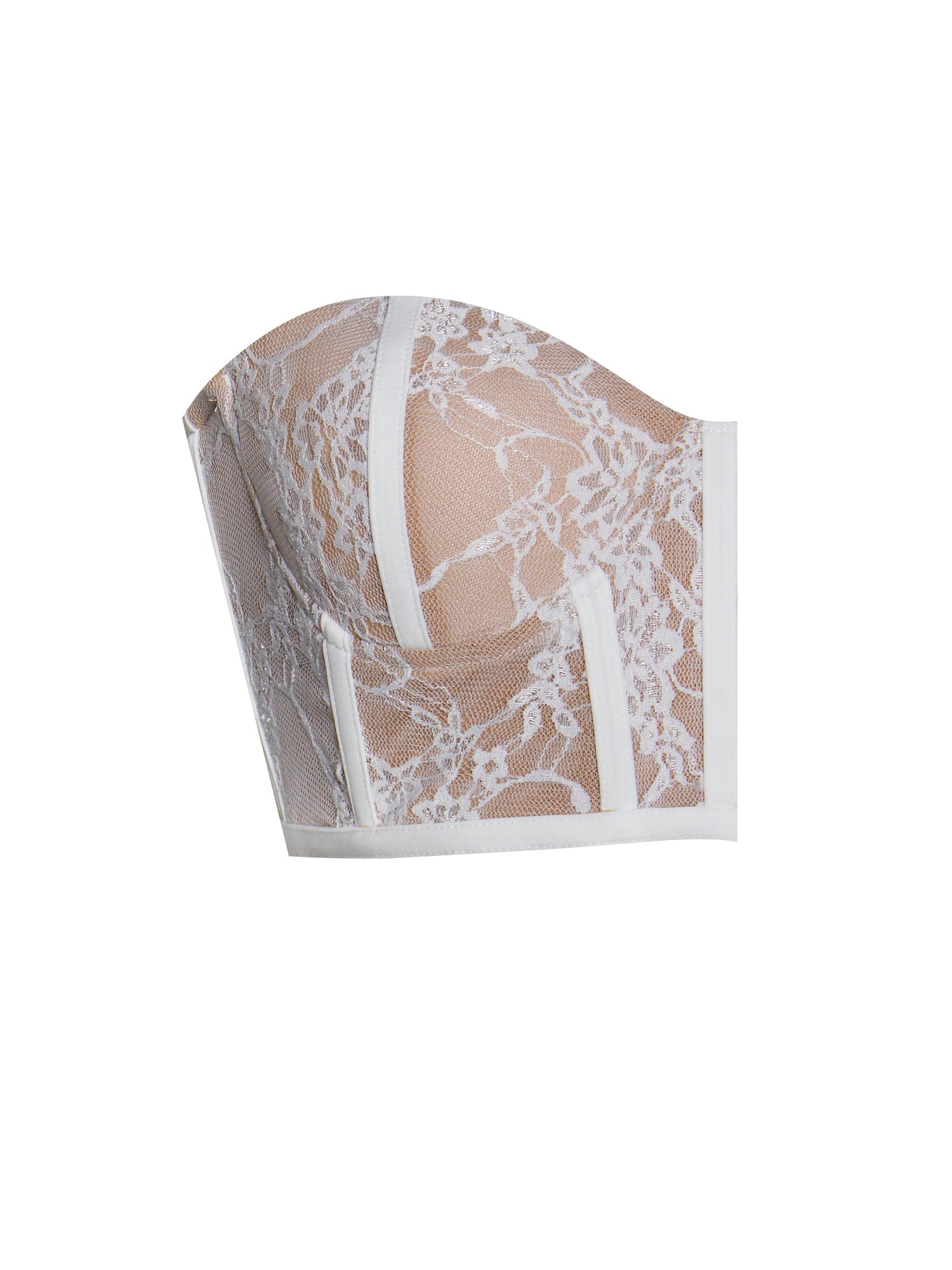 New Romantics Stretch White Lace Cropped Top - Miss Circle