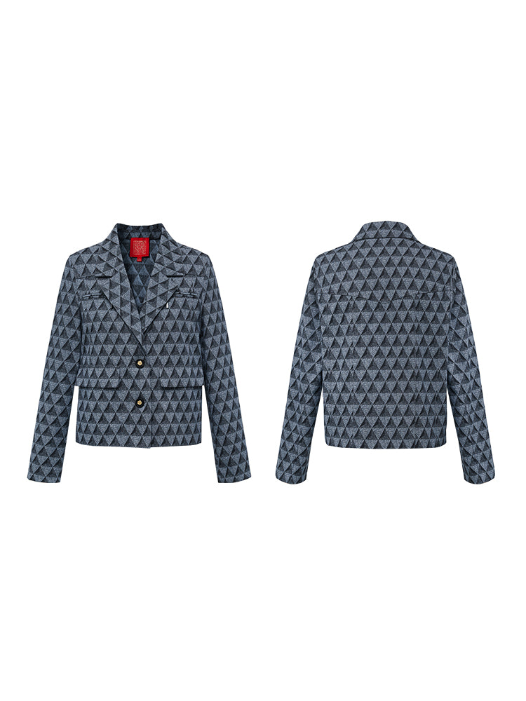 Fashion Lapel Blazer | Blue