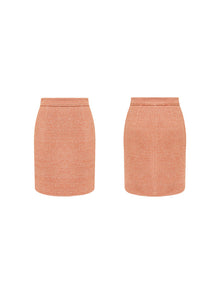 Fragrant Style Tweed Skirt | Orange