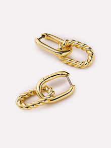 Ash Double Mini Drop Earrings | 14K Gold on Brass