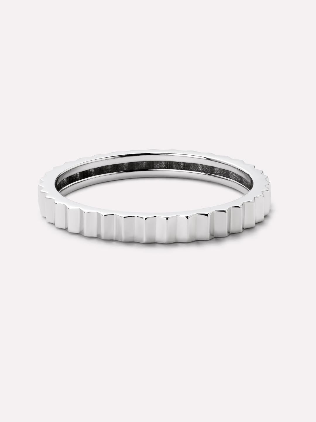 Slim Nova Ring | 10K Solid White Gold
