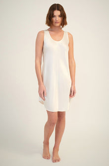 Silk Embroidered Chemise | Creme